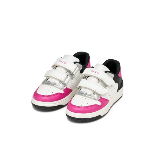 Washiba Girl Low Cut Basketball Sneakers White 38, Comfortable and Breathable Leatherette Athletic Shoes for Girls, Double Riptape Closure, Stylish Athleisure Wear - Image 7