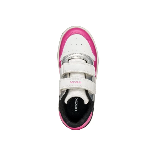 Washiba Girl Low Cut Basketball Sneakers White 38, Comfortable and Breathable Leatherette Athletic Shoes for Girls, Double Riptape Closure, Stylish Athleisure Wear - Image 9