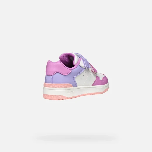 Washiba Girl Low Cut Basketball Sneakers White 37 Double Riptape Closure - Geox - Image 10
