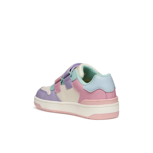 Washiba Girl's Low Cut Sneakers 36 Pink Leather Effect Basketball Style Breathable Comfortable Double Riptape Closure for Easy Foot Entry Enhance Athleisurewear - Image 6