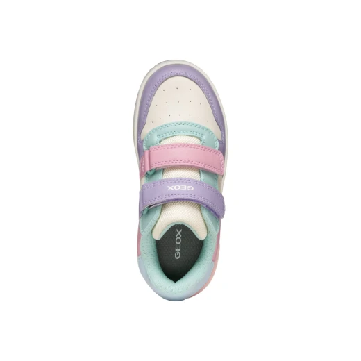 Washiba Girl Low Cut Basketball Sneakers Pink 33, Featuring Breathable Leather Effect Material and Double Riptape Closure, Perfect for Girls Athleisurewear Comfort and Style - Geox - Image 9