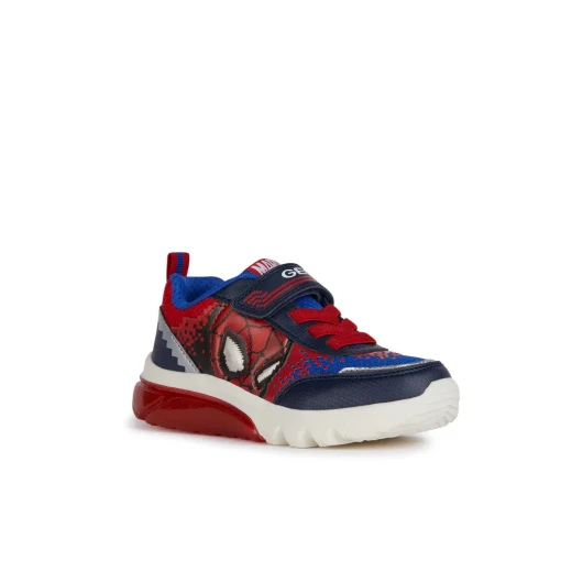 Geox Ciberdron Boy Navy Sneakers with Spider Man Design 37 Breathable Mesh and Printed Leather Effect Material with Built in Lights Fast Delivery and Easy Exchange - Geox - Image 3