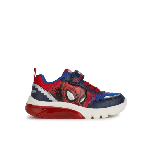 Geox Ciberdron Boy Navy Sneakers with Spider Man Design 37 Breathable Mesh and Printed Leather Effect Material with Built in Lights Fast Delivery and Easy Exchange - Geox - Image 4