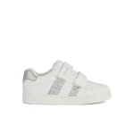 Geox Eclyper Girl Low Cut Sneakers White Leather Effect Sporty Urban Style 34 Fast Delivery Easy Exchange at Geox Stores