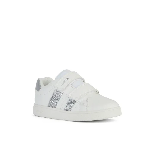 Geox Eclyper Girl Low Cut Sneakers White Leather Effect 29 Sporty Urban Design Comfortable Everyday Wear Easy Goods Exchange Fast Delivery Perfect Fit for Girls Modern and Stylish - Image 3