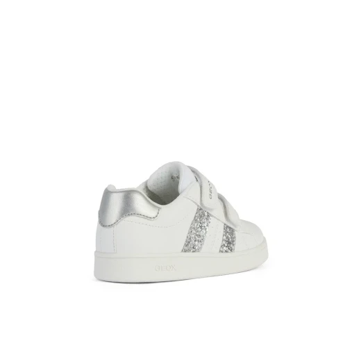 Geox Eclyper Girl Low Cut Sneakers White Leather Effect 29 Sporty Urban Design Comfortable Everyday Wear Easy Goods Exchange Fast Delivery Perfect Fit for Girls Modern and Stylish - Image 4