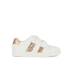 حذاء رياضي جيوكس إكليبر للبنات أبيض 32 جلد تأثير أحذية منخفضة القطع - جيوكس