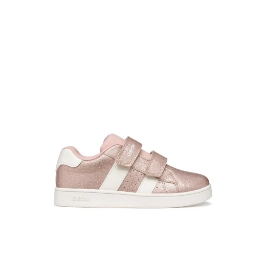 Geox Eclyper Girl Sneakers Rose Glitter Design Size 28 School Shoes for Girls with Leather Inserts and Gripping Sole Ideal for Everyday Wear and Activities