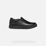 Nashik Boy Black Espadrilles for Boys Soft Nappa Leather Slip On Shoes Minimalist Design School Uniform Compatible Size 31 Comfortable and Practical Footwear - Nashik boy