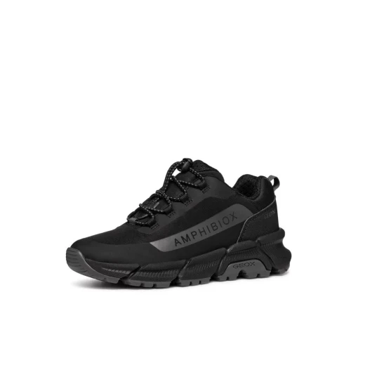 Geox Flexyper Plus ABX Boy's Waterproof Sneakers Black for Boys Size 30 Outdoor Adventure Shoes Breathable Flexible Cushioned Comfort - Geox - Image 13