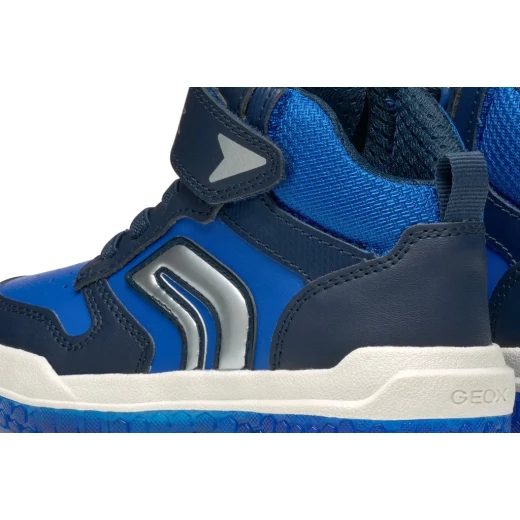Geox Buzzerlight Boy Sneakers Blue 28 Mid-Cut Basketball Design - Geox - Image 13