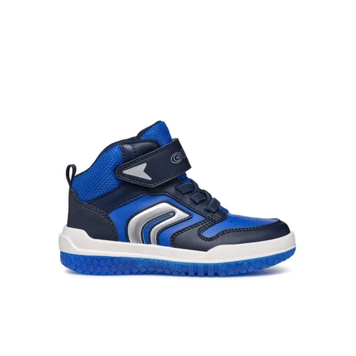 Geox Buzzerlight Boy Sneakers Blue 28 Mid-Cut Basketball Design - Geox - Image 2
