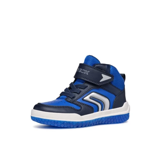 Geox Buzzerlight Boy Sneakers Blue 28 Mid-Cut Basketball Design - Geox - Image 9