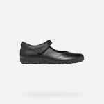 Iberide Girl Ballet Flats Black Leather 28 School and Formal Occasions - Iberide