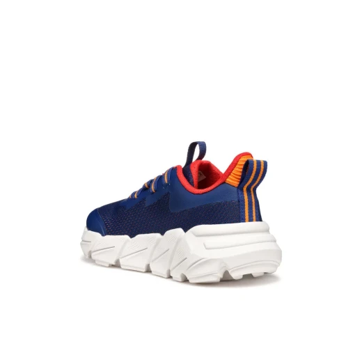 حذاء رياضي Geox Flexyper Fast Boy كحلي مقاس 35: حذاء رياضي شبكي منخفض القطع للأولاد النشطين مع حماية TPU متينة ونعل مبطن - جيوكس - Image 8