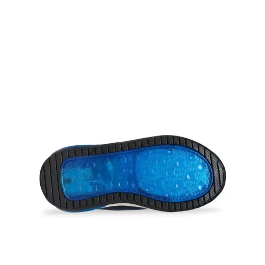 Geox Inek Boy Low Cut Sneakers Blue for Boys Size 36 Breathable Mesh and Leather Effect Upper with Outsole Lights and Bold Graphic Details Perfect for Athleisure Wear - Inek - Image 9