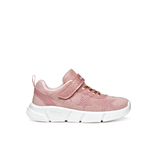 ARIL GIRL Rose Sneakers Size 28 Breathable Lightweight Shiny Knitted Fabric Leather Effect Outsole Casual Athleisure Wear Girls' Shoes - Aril girl - Image 2