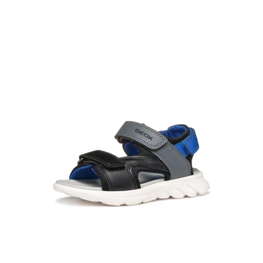 Airadyubo Boy's Sandals Black 38 Featuring Lycra and Leather Effect Upper Ultra Lightweight Cushioned Sole with Rip Tapes for Boys' Open Air Adventures Comfortable and Durable - Geox - Image 5