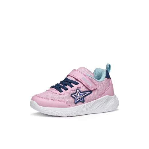 Sprintye Girl's Pink Lightweight Breathable Sneakers for Girls Size 33 - Geox - Image 4