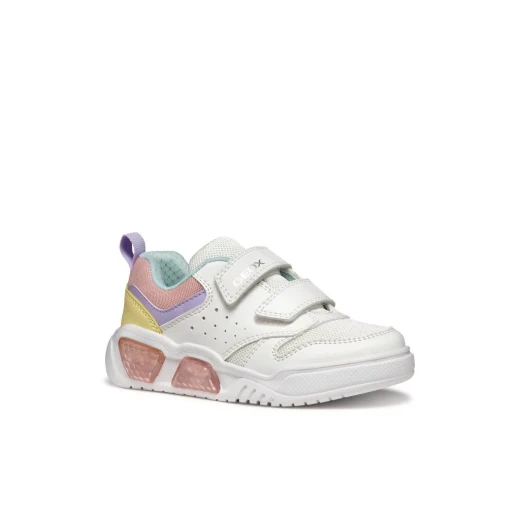 Geox Illuminus Girl Sneakers White Mesh and Leather Effect 33 - Geox - Image 3