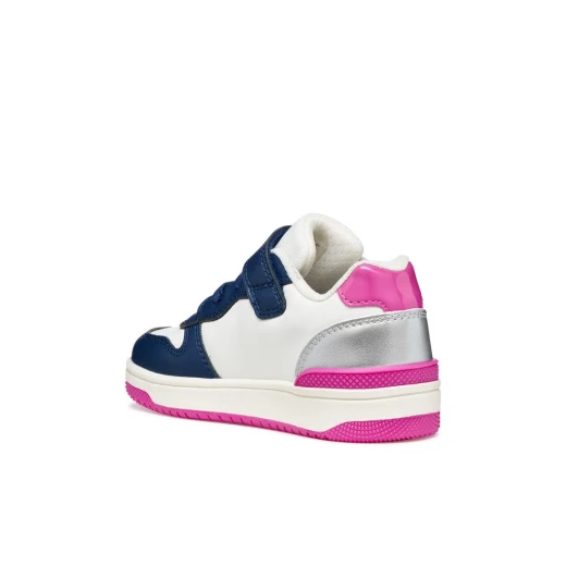 Geox Washiba Girl Sneaker White Pearlescent Nubuck Effect Leatherette Upper 35 Size Casual Sporty Design Comfortable Support for Daily Wear J55HXA.054AJ.C1Z4R - Image 6