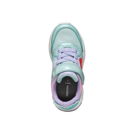 Geox Fadinlight Girl's Sneakers Light Blue Disney Princess Design with Lights Size 35 for Girls' Active Play - Geox - Image 8