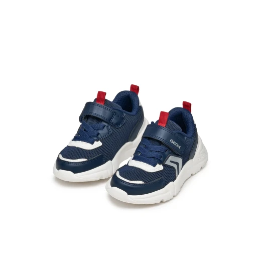 Geox Loftus Boy Navy Sneakers Running Style Lightweight Breathable Mesh and Leather Effect Design Schoolwear Athleisure Look Size 28 SKU J55MQB.01454.C0735 - Geox - Image 16