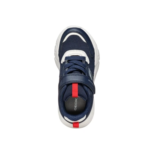 Geox Loftus Boy Navy Running Sneakers Lightweight Breathable Mesh and Leather Effect Design Schoolwear Athleisure Style Size 31 Easy Adjustment Durable Comfortable Shoes for Boys - Geox - Image 18