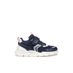Loftus Boy's Navy Running Style Sneakers 37 for School & Athleisure Wear Lightweight Mesh & Leather Effect Design Easy Adjustment Comfortable Fit Perfect for Active Kids - Loftus boy