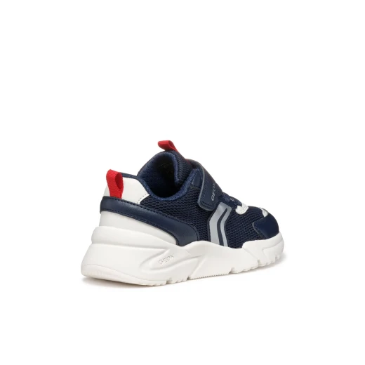 Geox Loftus Boy Navy Sneakers Running Style Lightweight Breathable Mesh and Leather Effect Design Schoolwear Athleisure Look Size 28 SKU J55MQB.01454.C0735 - Geox - Image 6