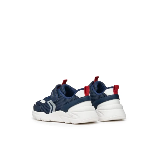Geox Loftus Boy Navy Sneakers Running Style Lightweight Breathable Mesh and Leather Effect Design Schoolwear Athleisure Look Size 28 SKU J55MQB.01454.C0735 - Geox - Image 9