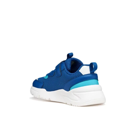 Geox Loftus Boy Royal Blue Sneakers for Boys Mesh and Leatherette Athletic Shoes Size 33 Lightweight Flexible Design Ideal for School and Athleisure Wear J55MQB - Geox - Image 6