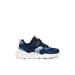Geox Loftus Boy Navy Sneakers 34 Lightweight Breathable Sporty Design Perfect for School and Leisure Activities Durable Nylon and Leather Effect Material