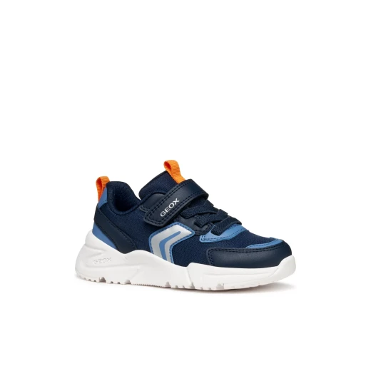 Geox Loftus Boy Navy Sneakers 34 Lightweight Breathable Sporty Design Perfect for School and Leisure Activities Durable Nylon and Leather Effect Material - Geox - Image 3