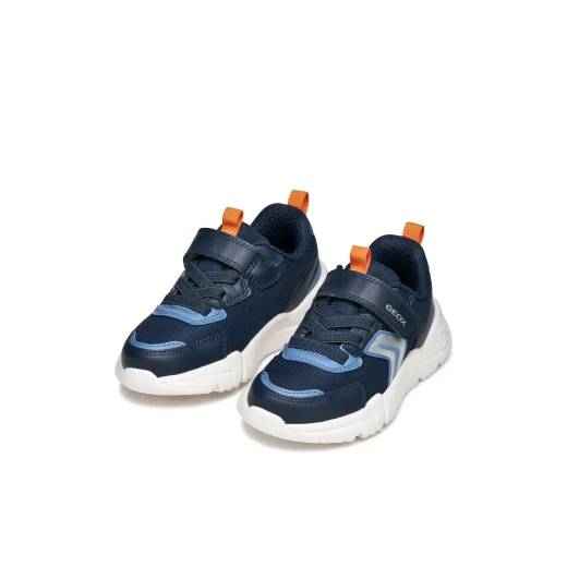 Geox Loftus Boy's Navy Sneakers Lightweight Breathable Nylon and Leather Effect Design for School and Leisure Activities Size 35 - Geox - Image 7