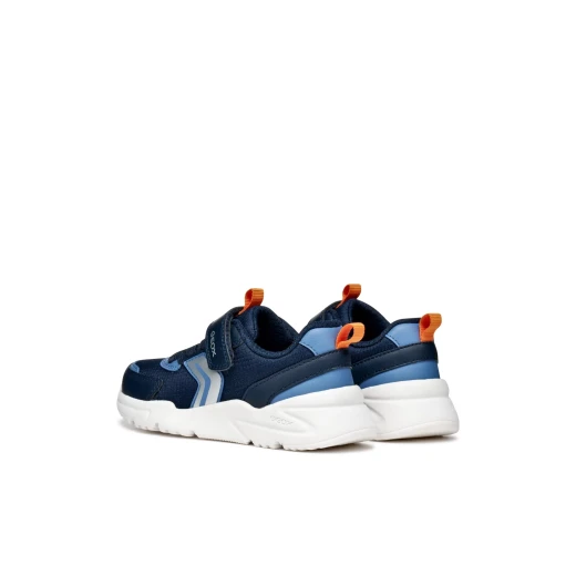 Geox Loftus Boy's Navy Sneakers, Lightweight Nylon and Leather Effect Design, Sporty Style, Practical Foot Entry, Suitable for School and Leisure, Size 36 - Geox - Image 8