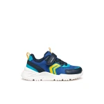 Geox LOFTUS BOY Royal Sneakers Lightweight 28 Boys Sporty Design Nylon and Leather Effect Material Perfect for School and Leisure Activities Durable Comfortable Fit - Geox