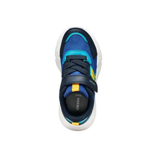Geox Loftus Boy Royal Blue Sneakers Nylon and Leather Effect Lightweight Breathable Sporty Design Size 35 for School Leisure 100% Authentic - Geox - Image 9