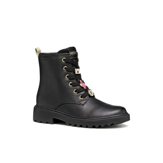 Geox Casey Girl Ankle Boots Black Leather Effect 34 for Girls Featuring Harry Potter Collaboration Stylish Comfortable Durable Ankle Boots for Young Girls High Quality Design - Geox - Image 3