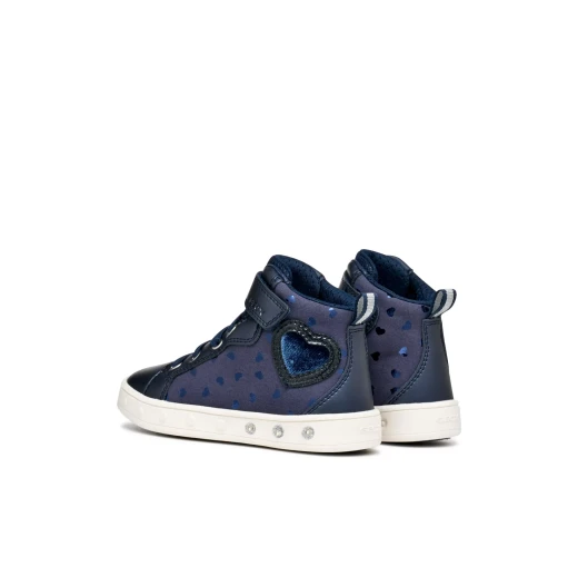 Geox Skylin Girl Sneakers Navy 28 Pearlescent Leather Effect Lights - Geox - Image 8