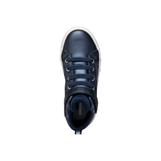 Geox Skylin Girl Sneakers Navy 28 Pearlescent Leather Effect Lights - Geox - Image 9