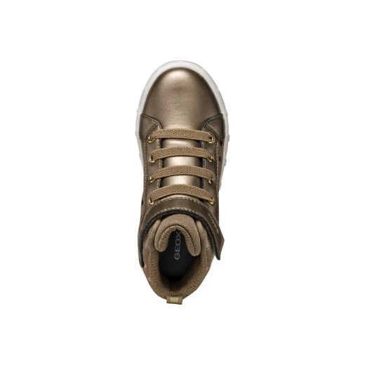 Geox Skylin Girl Sneakers Dark Beige Size 33 with Lights and Sporty Design for Girls Perfect for School and Leisure. Featuring Suede Like Material and Pearlescent Detailing. - Skylin - Image 9