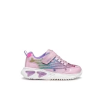 Geox Assister Girl Sneakers Pink Patent Leather Upper 33 Featuring Built in Lights and Active Aesthetic Design Perfect for Girls with Metallic Accents - Geox