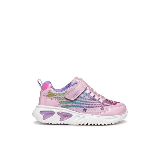 Geox Assister Girl Sneakers Pink Patent Leather Upper 33 Featuring Built in Lights and Active Aesthetic Design Perfect for Girls with Metallic Accents - Geox - Image 2