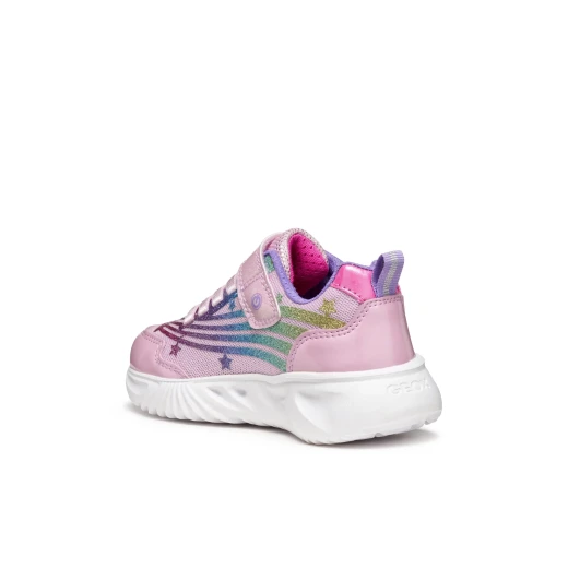 Assister Girl Sneakers Pink Patent Leather Effect 38 with Lights - Geox - Image 6