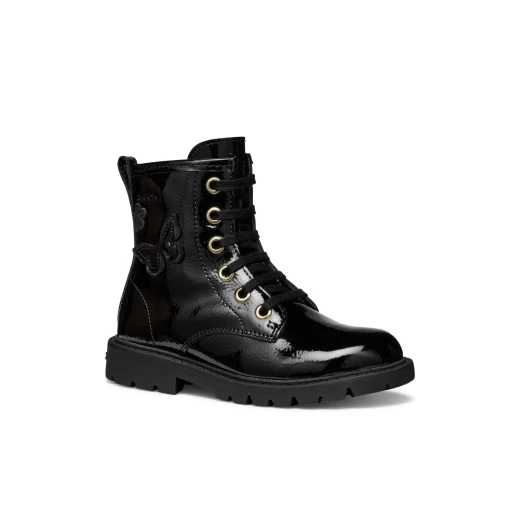 SHAYLAX Girl's Ankle Boots in Black Naplack Leather with Sporty Design, Stylish for Girls, Size 33, Perfect for Day-to-Day Activities and Leisure Time - Shaylax - Image 3
