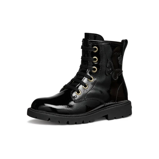 Shaylax Girl's Stylish Ankle Boots in Black Naplack 28, Featuring a Sporty Design for Girls, Ideal for Day-to-Day Wear and Leisure Activities. Item Code J56EXA.00067.C9999 - Geox - Image 4