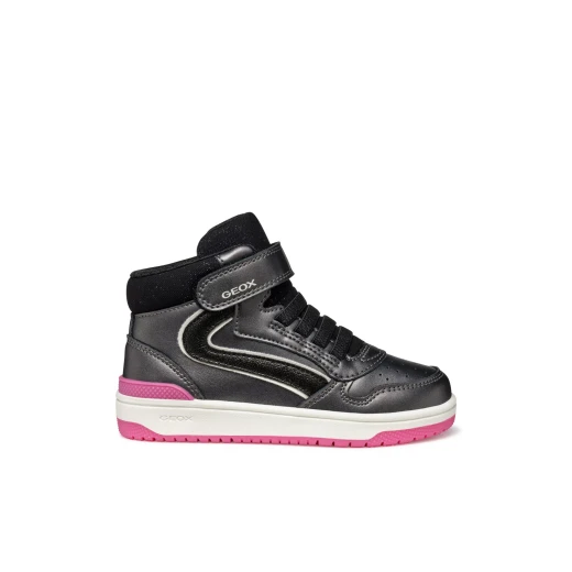 Washiba Girl Sneakers Dark Grey Pearlescent Leather Effect School Shoes Size 37 - Image 2