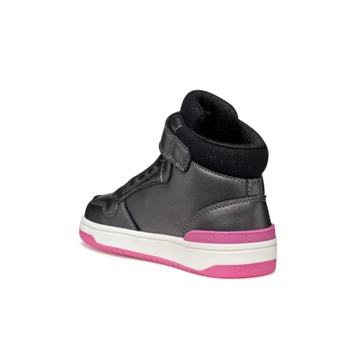 Geox Washiba Girl's Sneaker Dark Grey Pearlescent Leather Effect School Leisure Everyday Activities J56HXA.000NF.C9325 Size 33 Stylish Comfortable Girls' Shoes - Image 5