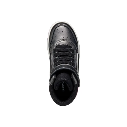 Geox Washiba Girl's Sneakers Dark Grey Pearlescent Leather Effect School Leisure Everyday 29 Stylish Sporty Comfortable Girls' Footwear J56HXA.000NF.C9325 - Geox - Image 6